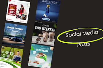 design stunning social media posts for insta, linkedin, fb