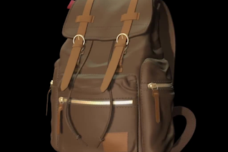 render a realistic 3d bag animation, 3d backpack model, 3d bag design, pouches