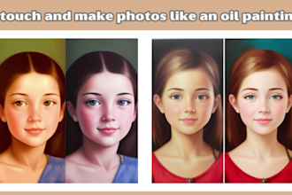 retouch and make photos like an oil painting