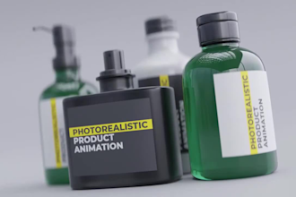 do photorealistic 3d product rendering and animation
