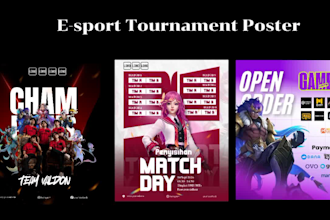 create esports poster design for gaming and tournaments