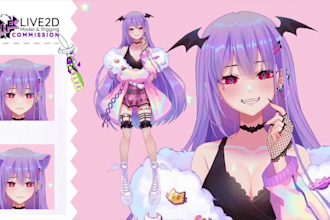 do live2d vtuber model vtuber rigging live2d model 2d vtuber commission anime