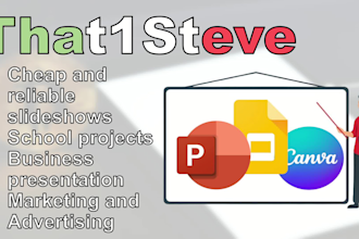 create a slideshow with powerpoint, canva, or google
