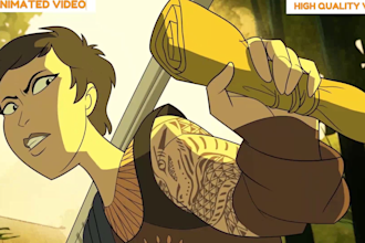 do 2d animation, 2d explainer video, character animation, cartoon music video