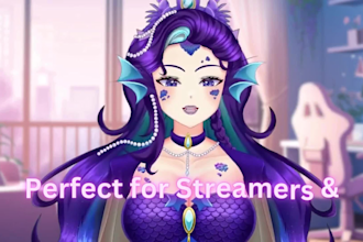 draw  rig live 2d vtuber model live 2d vtuber model vtuber