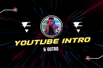 create youtube intro and outro video with your logo