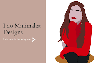 do faceless flat minimalist vector portrait illustration