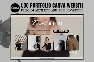 create high converting ugc portfolio website on canva