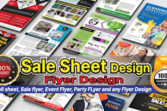 sale sheet design, flyer sell sheet design, church event flyer in 4hrs