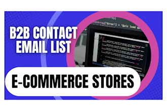 do b2b lead generation of ecommerce owners email list