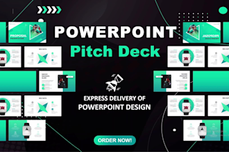 design powerpoint pitch deck presentation and google slides