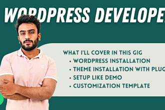 install wordpress theme setup demo and do customization