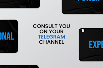 consult you on your telegram channel as a telegram expert