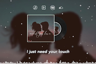 create music visualizer with lyrics for your song