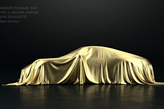 create gold fantastic car opener intro logo