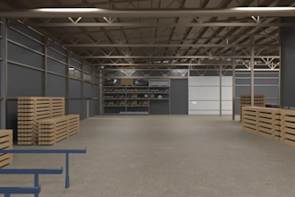 create 3d warehouse automation robotic industrail animation factory video