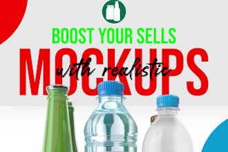 design 3d bottle mockup