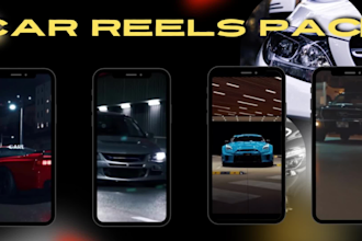 provide 2500 car reel edits for instagram and youtube shorts