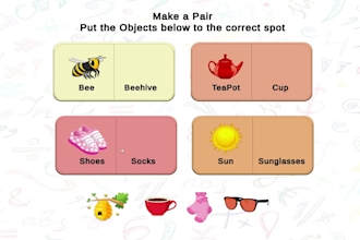create 2d educational learning words and numbers puzzle game