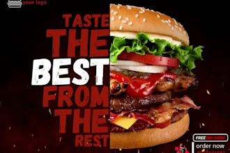 create restaurant menu, food menu,  brochure, flyer