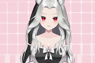 design live2d vtuber model, live2d rigging, nsfw vtuber character in anime style