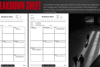 provide a breakdown, schedule, and budget for your film script