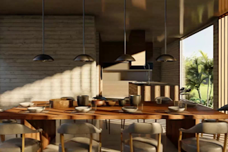 design a detailed interior space with 3d renders