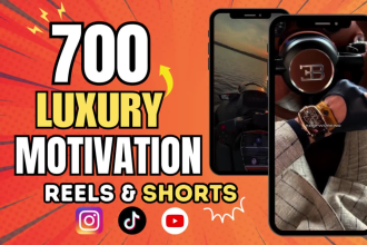 create luxury motivational reels, instagram reels youtube shorts and tiktoks