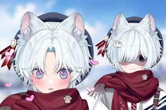 draw and rig high quality live2d vtuber model, 3d vtuber, vtuber avatar