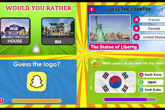 create trivia quiz videos for youtube, tiktok, facebook reels