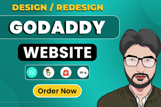 design professional godaddy website or godaddy online store