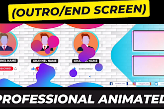 do youtube end screen outro unique and professionally animated