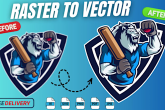 do professional raster to vector conversion manually
