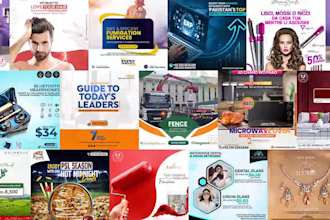 design social media post, facebook ads banner, instagram post and story