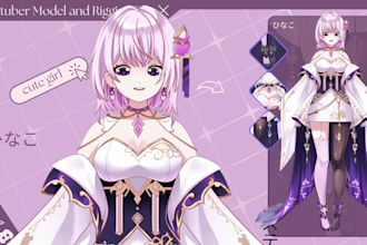 create a professional live2d vtuber model with full rigging