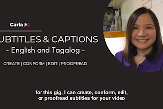 create or proofread subtitles or captions for your video