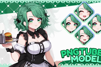 design a custom pngtuber model in anime style for your stream