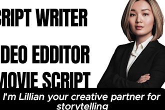create engaging video script, movie script short film youtube script writer