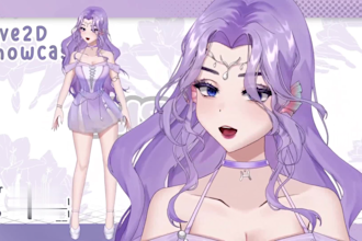 draw live2d vtuber model, 2d vtuber model, live2d vtuber rigg, vtuber commission