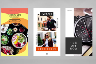 design stylish modern instagram video story ad