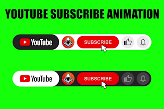 make subscribe button youtube animation