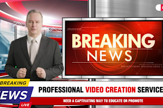 do ai spokesperson breaking news video for business, happy birthday or anything