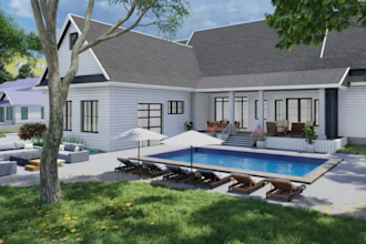 design realistic architectural 3d visualization, exterior 3d rendering