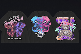 design streetwear t shirt for your clothing brand