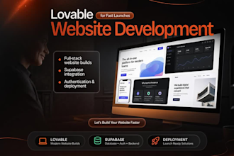 develop a modern full stack website with lovable and supabase