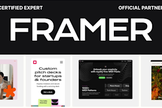 design and develop responsive framer website, figma to framer