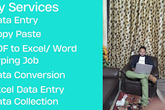 do fastest data entry excel copy paste file conversion and typing work