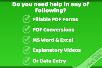 do data entry, pdf conversions, ms word and excel jobs