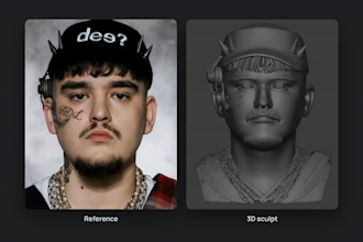 convert your photo, image or sketch to 3d model stl for 3d printing
