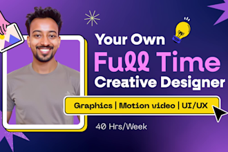 be your full time monthly graphics motion video and uiux designer